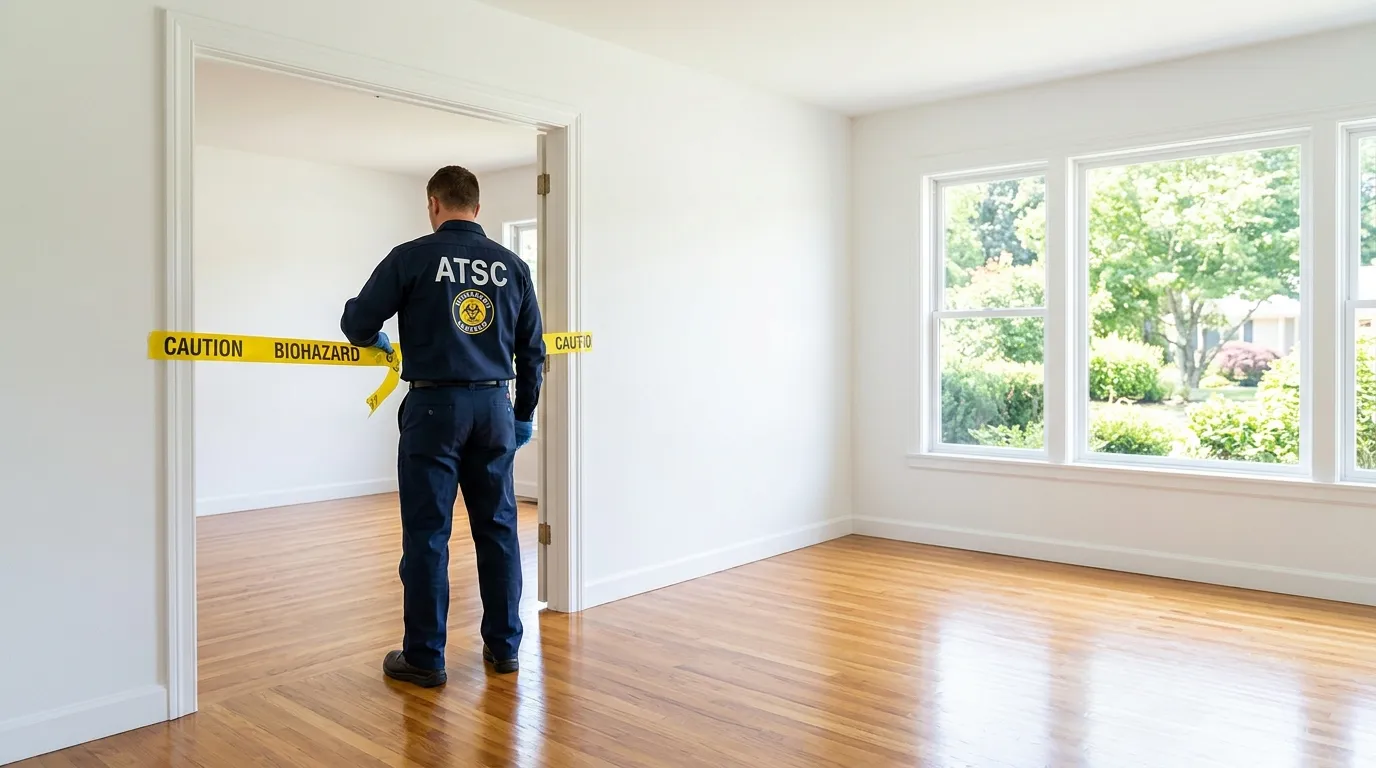 Certified biohazard cleanup crew performing Decomposition Cleanup in Latrobe